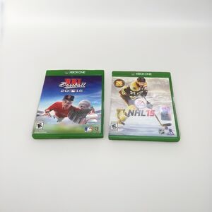 NHL 15 Hockey & RBI Baseball 16 Xbox One Game Disc (Retro Fam) Vintage Game